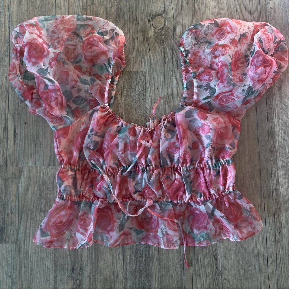 Joie Pink Floral Blouse